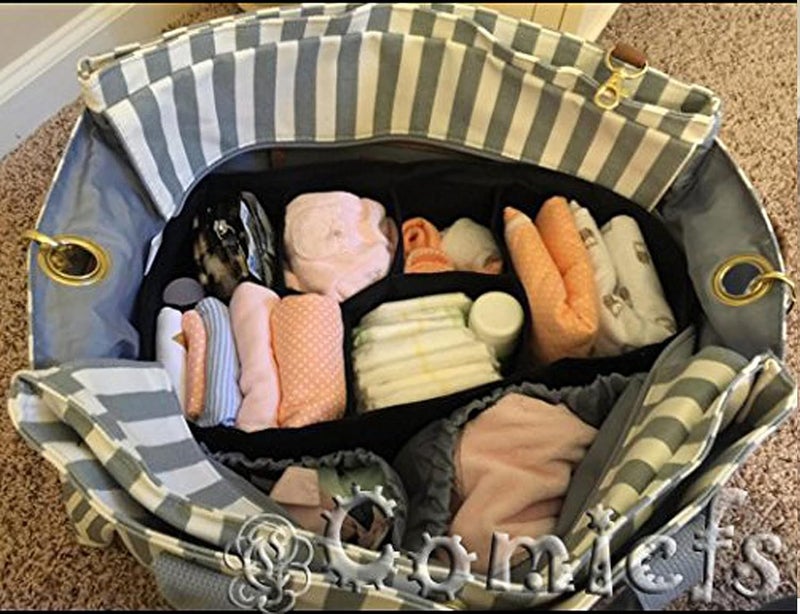 Comicfs Baby Diaper Bag Insert Organizer (Dimensions: 12 X 6.4 X 8 Inch, Black) - Image 3